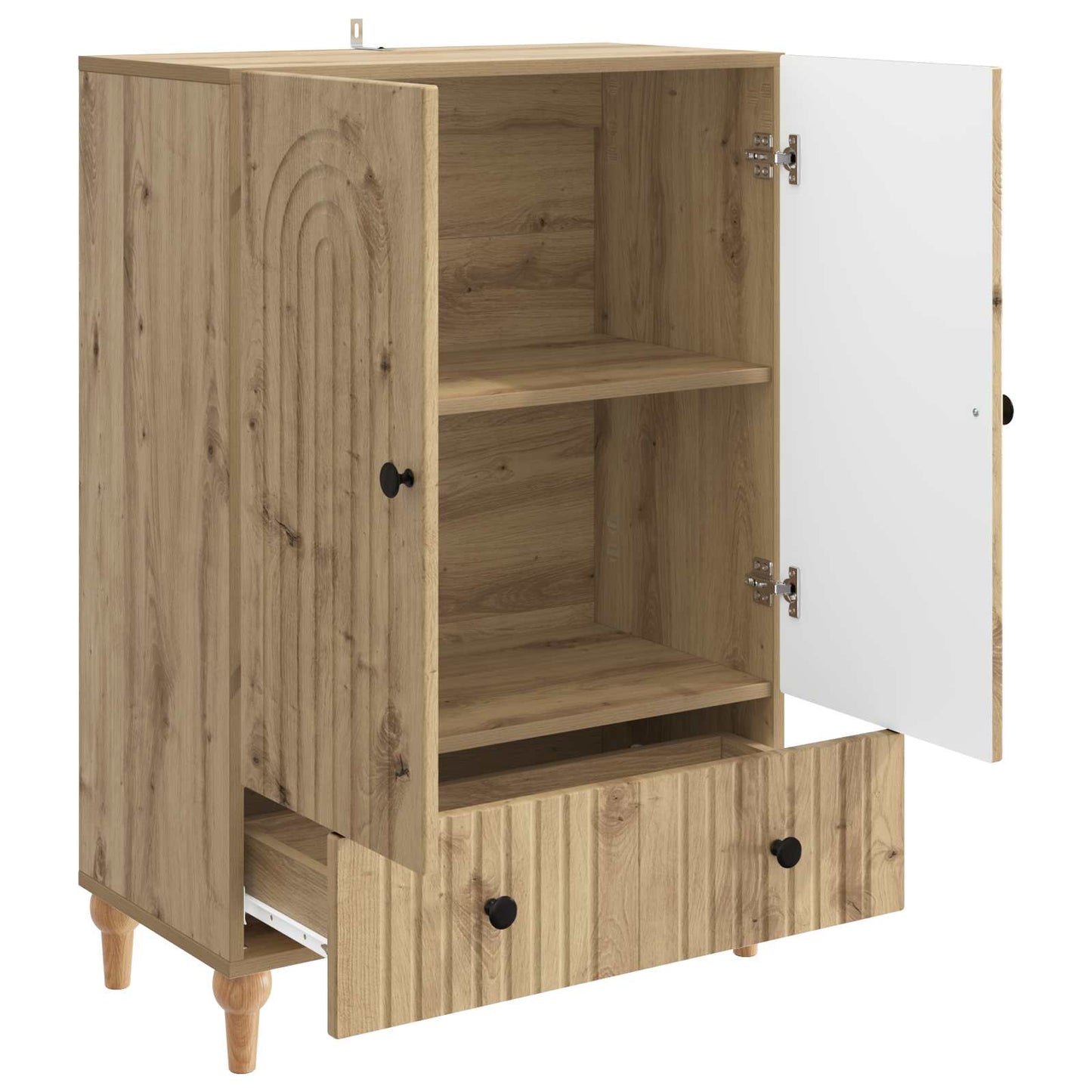vidaXL Sideboard Artisan Oak 66 x 34.5 x 95 cm Engineered Wood