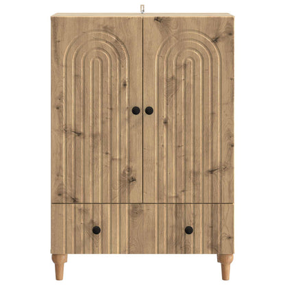 vidaXL Sideboard Artisan Oak 66 x 34.5 x 95 cm Engineered Wood