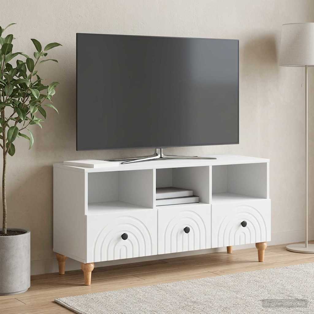 vidaXL TV Cabinet White 102 x 34.5 x 50 cm Engineered Wood