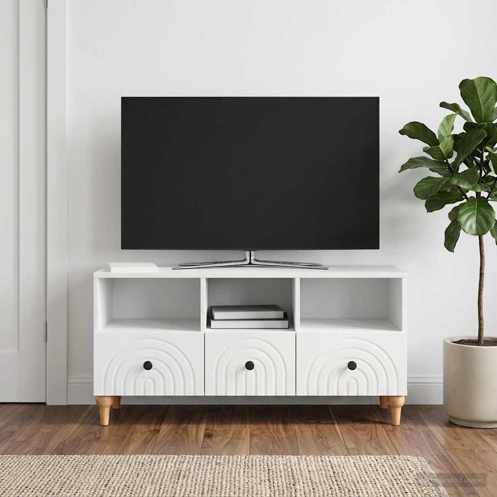 vidaXL TV Cabinet White 102 x 34.5 x 50 cm Engineered Wood