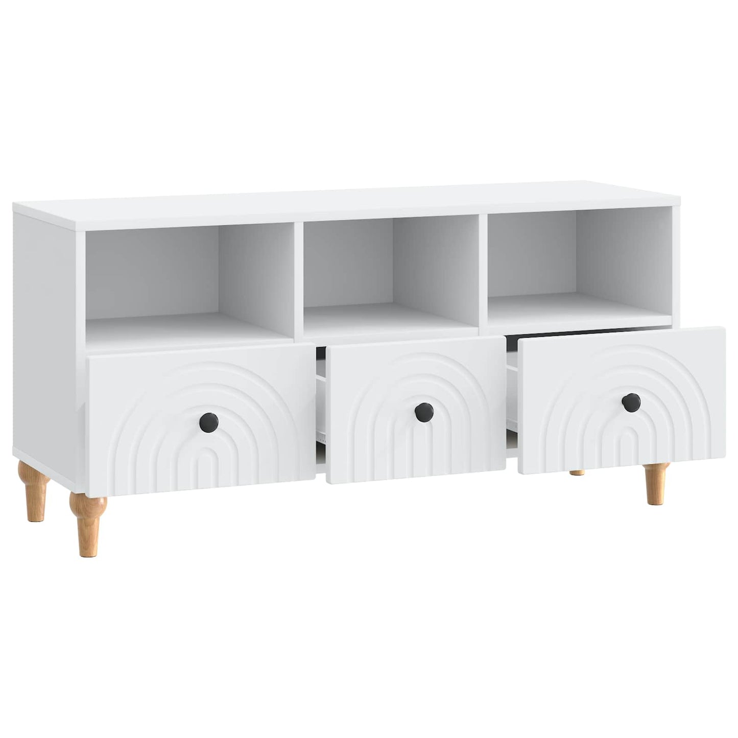 vidaXL TV Cabinet White 102 x 34.5 x 50 cm Engineered Wood