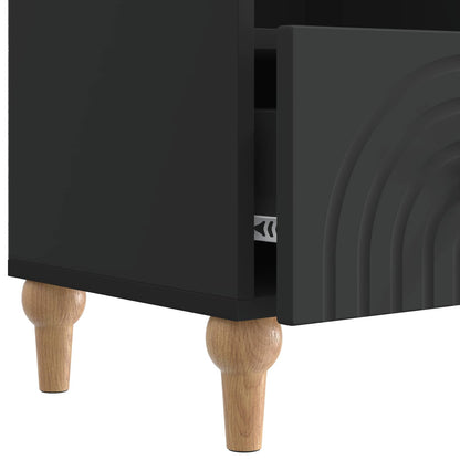 vidaXL TV Cabinet 102 x 34.5 x 50 cm Black Engineered Wood