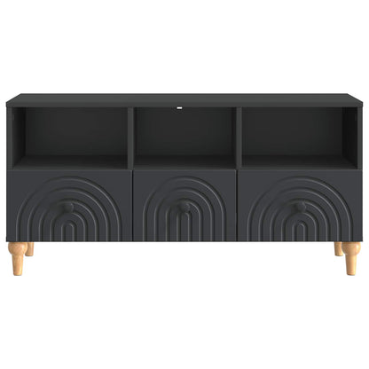 vidaXL TV Cabinet 102 x 34.5 x 50 cm Black Engineered Wood