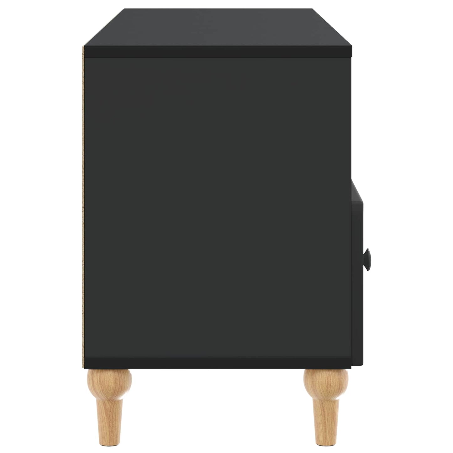 vidaXL TV Cabinet Black 102 x 34.5 x 50 cm Engineered Wood
