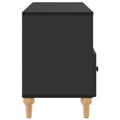vidaXL TV Cabinet 102 x 34.5 x 50 cm Black Engineered Wood