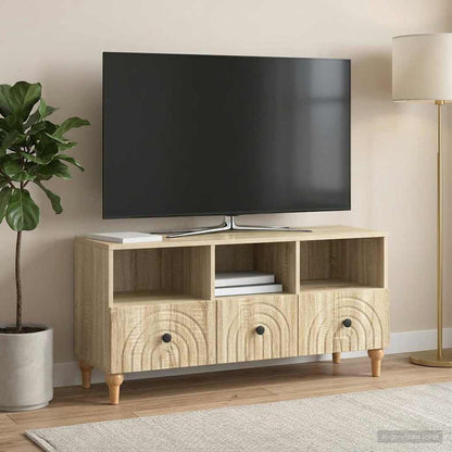 vidaXL TV Cabinet Sonoma Oak 102 x 34.5 x 50 cm Engineered Wood
