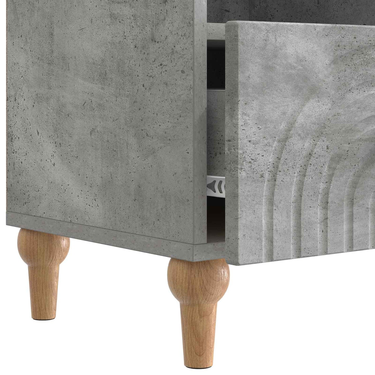 vidaXL TV Cabinet 102 x 34.5 x 50 cm Concrete Grey Engineered Wood