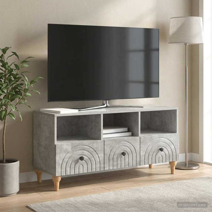 vidaXL TV Cabinet 102 x 34.5 x 50 cm Concrete Grey Engineered Wood