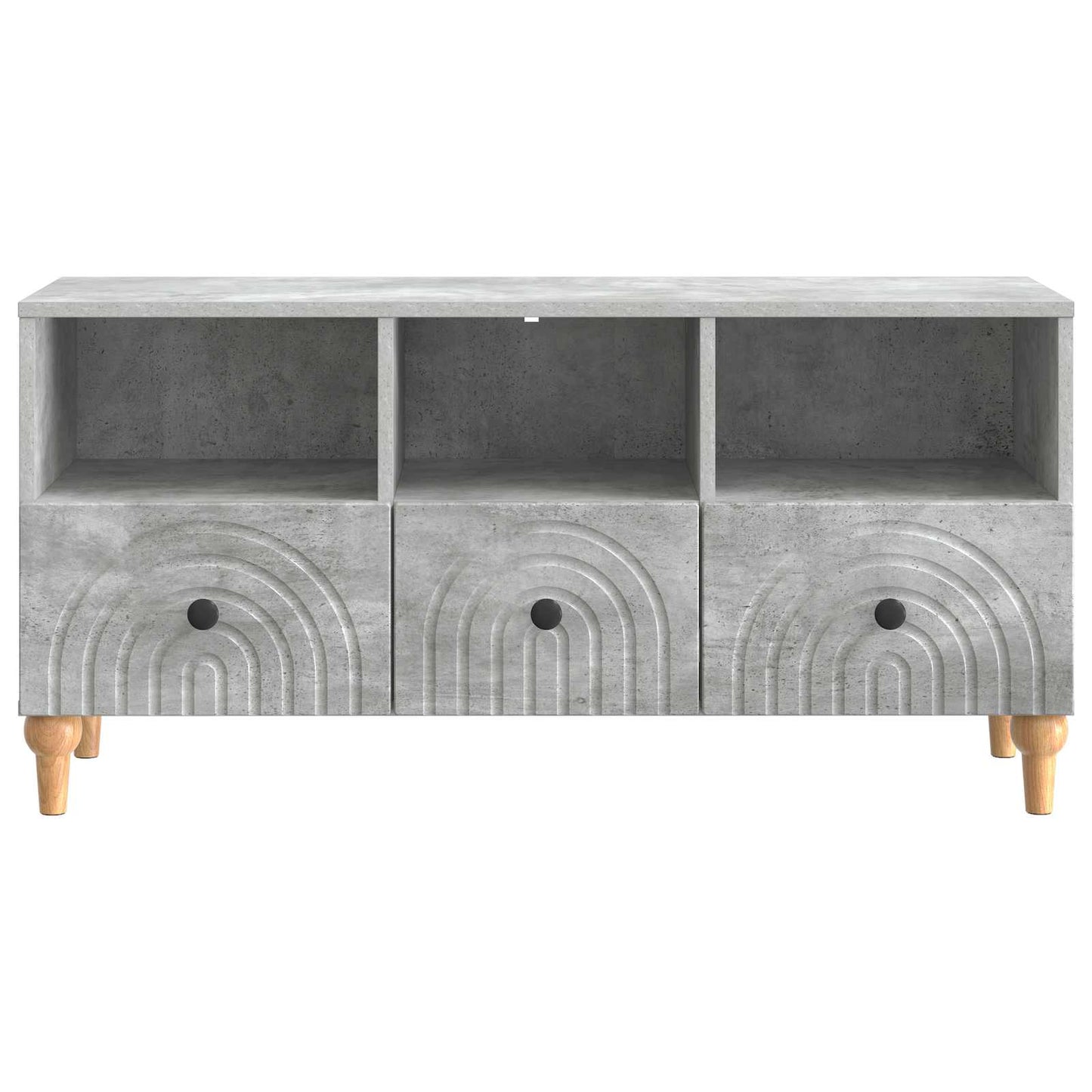 vidaXL TV Cabinet 102 x 34.5 x 50 cm Concrete Grey Engineered Wood