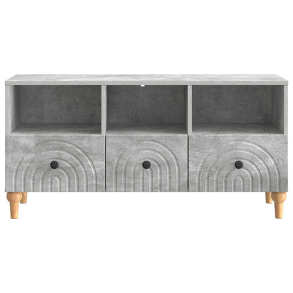 vidaXL TV Cabinet 102 x 34.5 x 50 cm Concrete Grey Engineered Wood