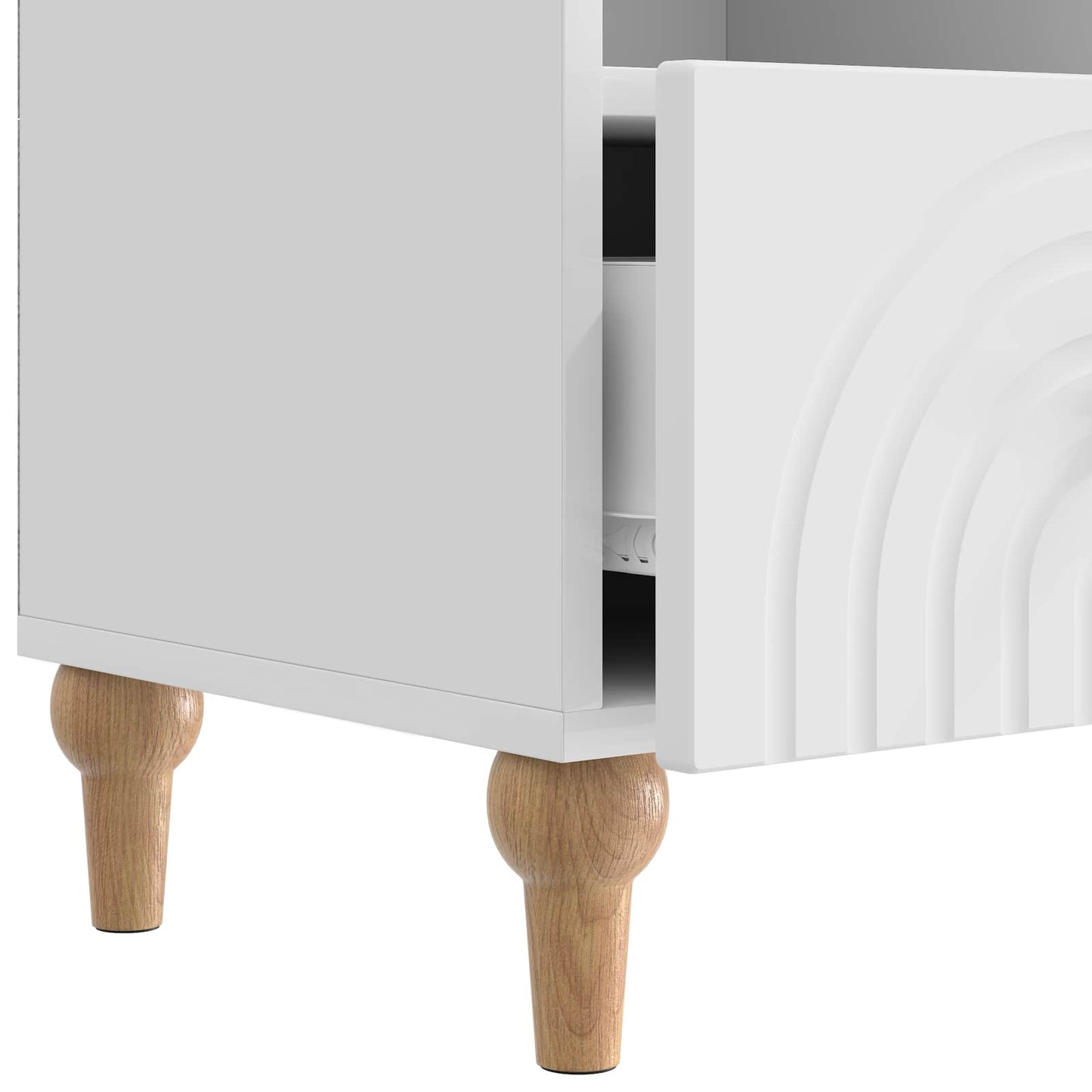 vidaXL TV Cabinet High Gloss White 102 x 34.5 x 50 cm Engineered Wood