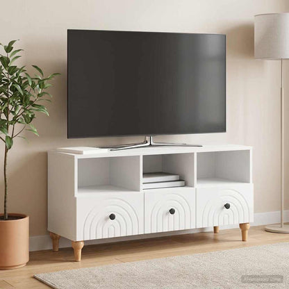 vidaXL TV Cabinet High Gloss White 102 x 34.5 x 50 cm Engineered Wood