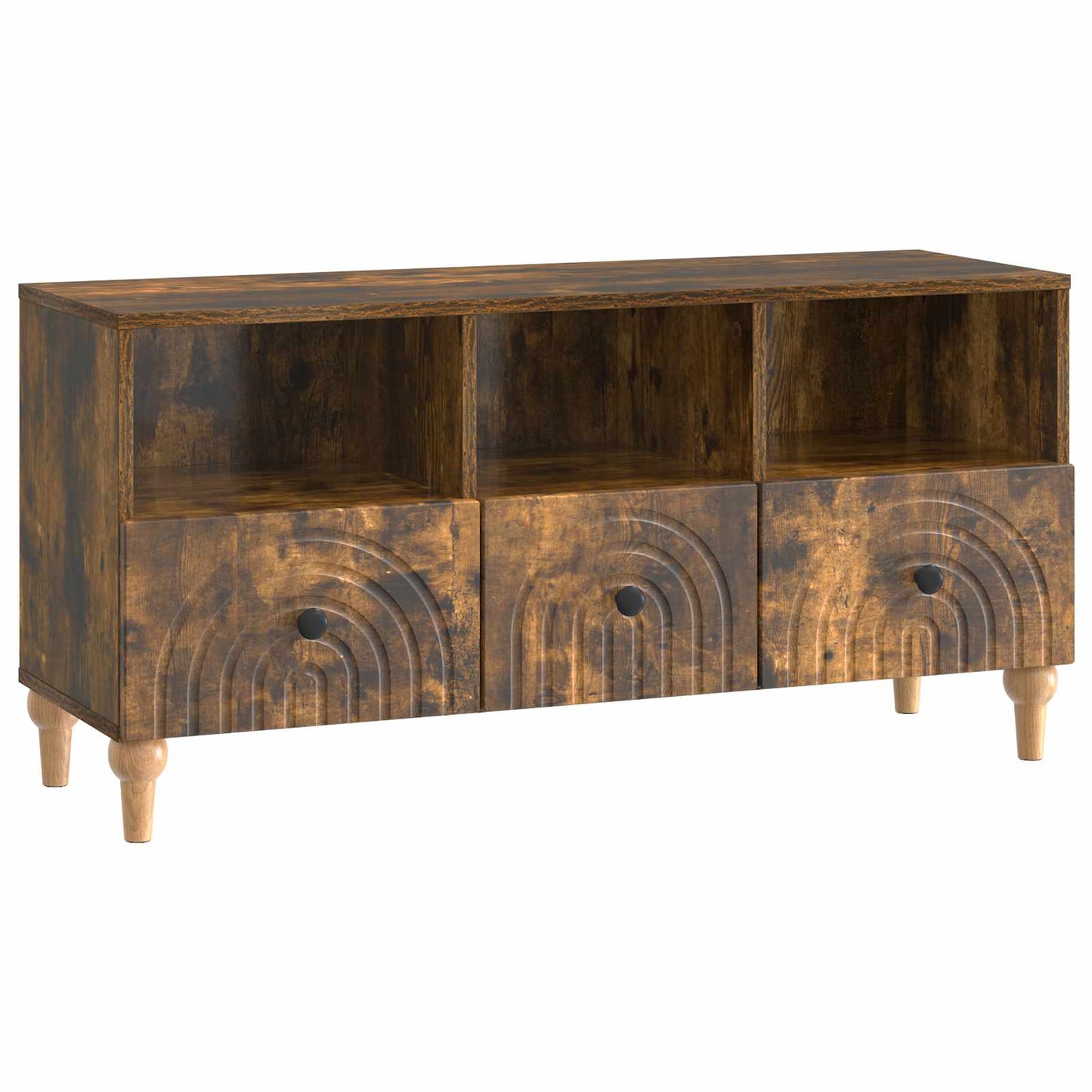 vidaXL TV Cabinet Smoked Oak 102 x 34.5 x 50 cm Engineered Wood
