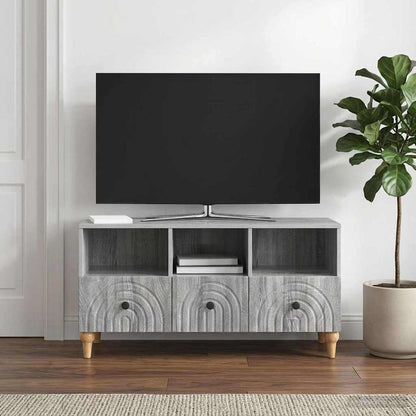 vidaXL TV Cabinet Grey Sonoma 102 x 34.5 x 50 cm Engineered Wood