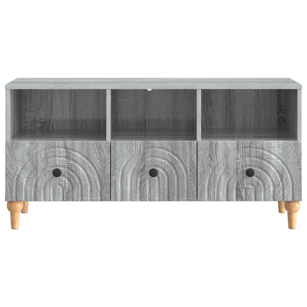 vidaXL TV Cabinet 102 x 34.5 x 50 cm Grey Sonoma Engineered Wood