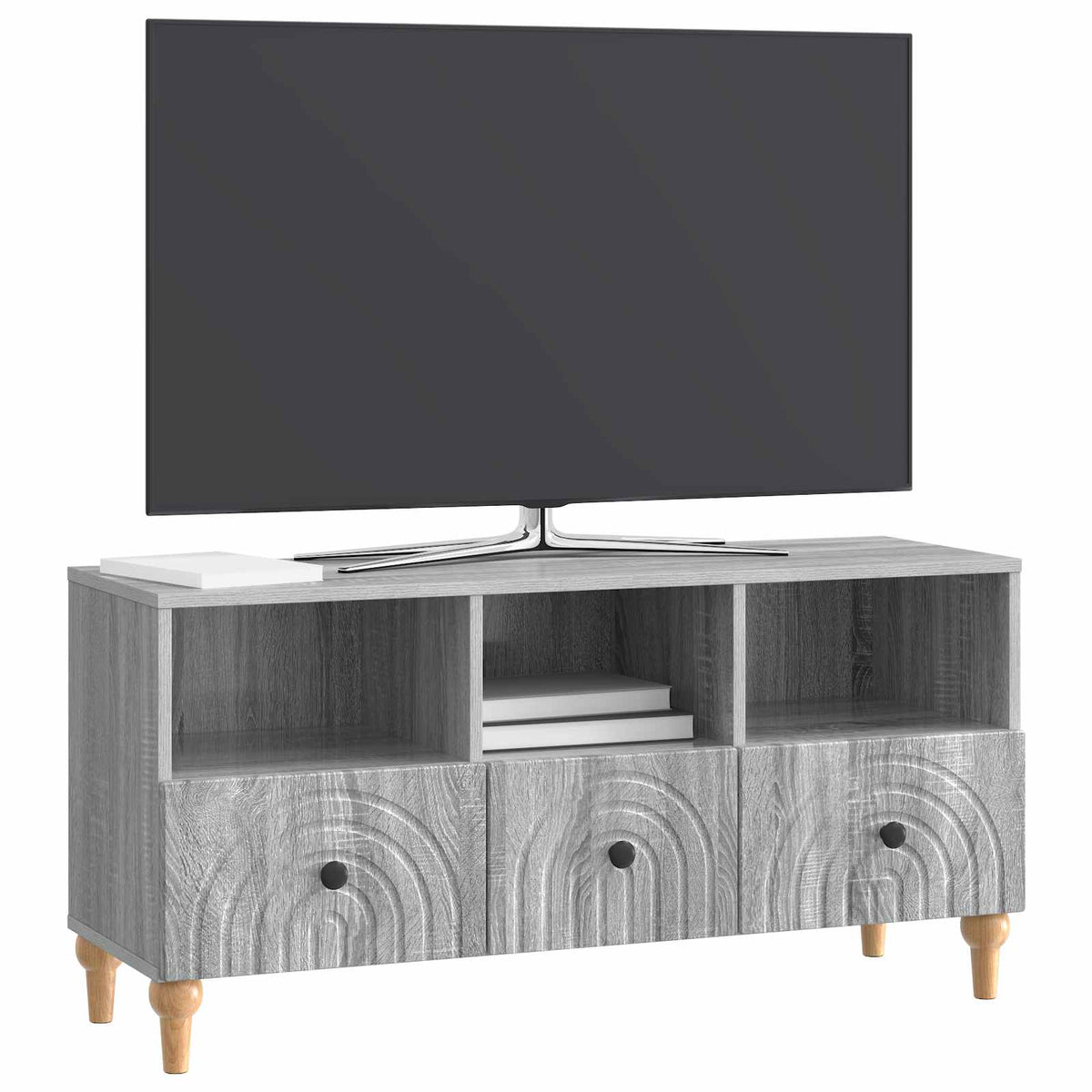 vidaXL TV Cabinet 102 x 34.5 x 50 cm Grey Sonoma Engineered Wood