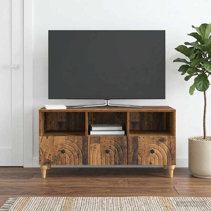 vidaXL TV Cabinet Old Wood 102 x 34.5 x 50 cm Engineered Wood