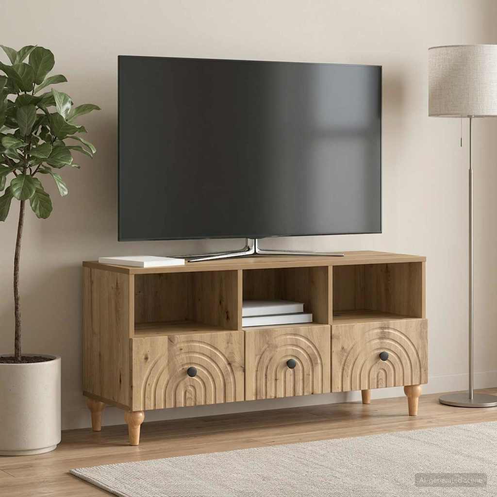 vidaXL TV Cabinet 102 x 34.5 x 50 cm Artisan Oak Engineered Wood