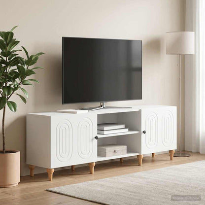 vidaXL TV Cabinet White 150 x 31 x 50 cm Engineered Wood
