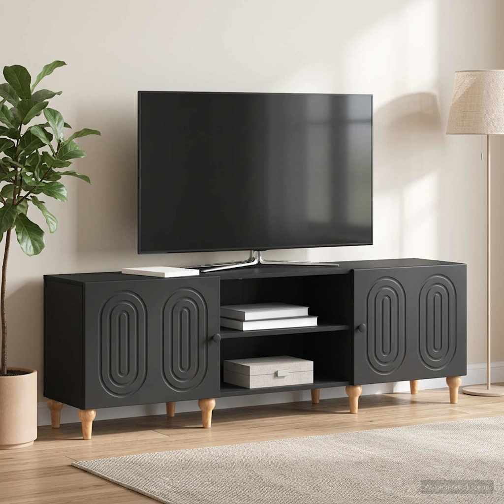 vidaXL TV Cabinet Black 150 x 31 x 50 cm Engineered Wood
