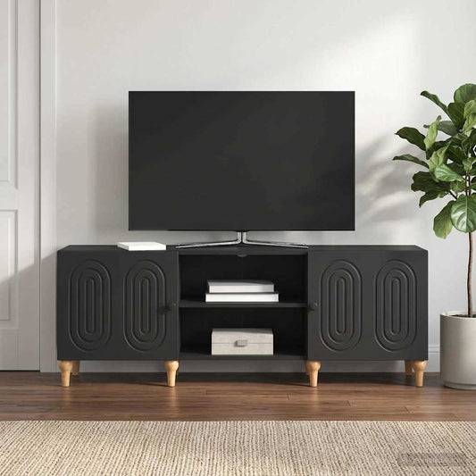 vidaXL TV Cabinet 150 x 31 x 50 cm Black Engineered Wood