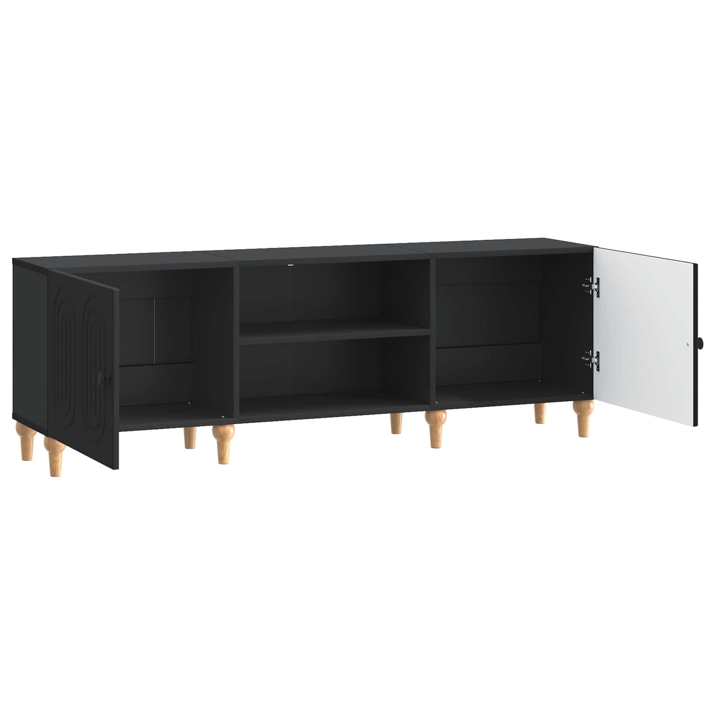 vidaXL TV Cabinet Black 150 x 31 x 50 cm Engineered Wood
