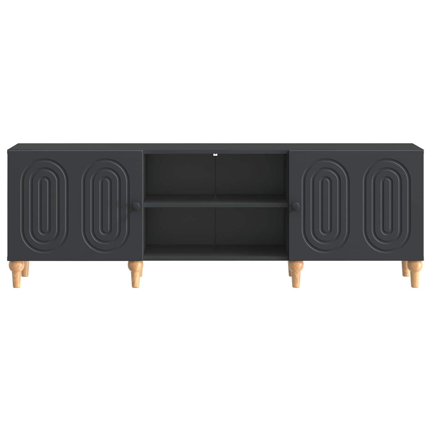 vidaXL TV Cabinet Black 150 x 31 x 50 cm Engineered Wood
