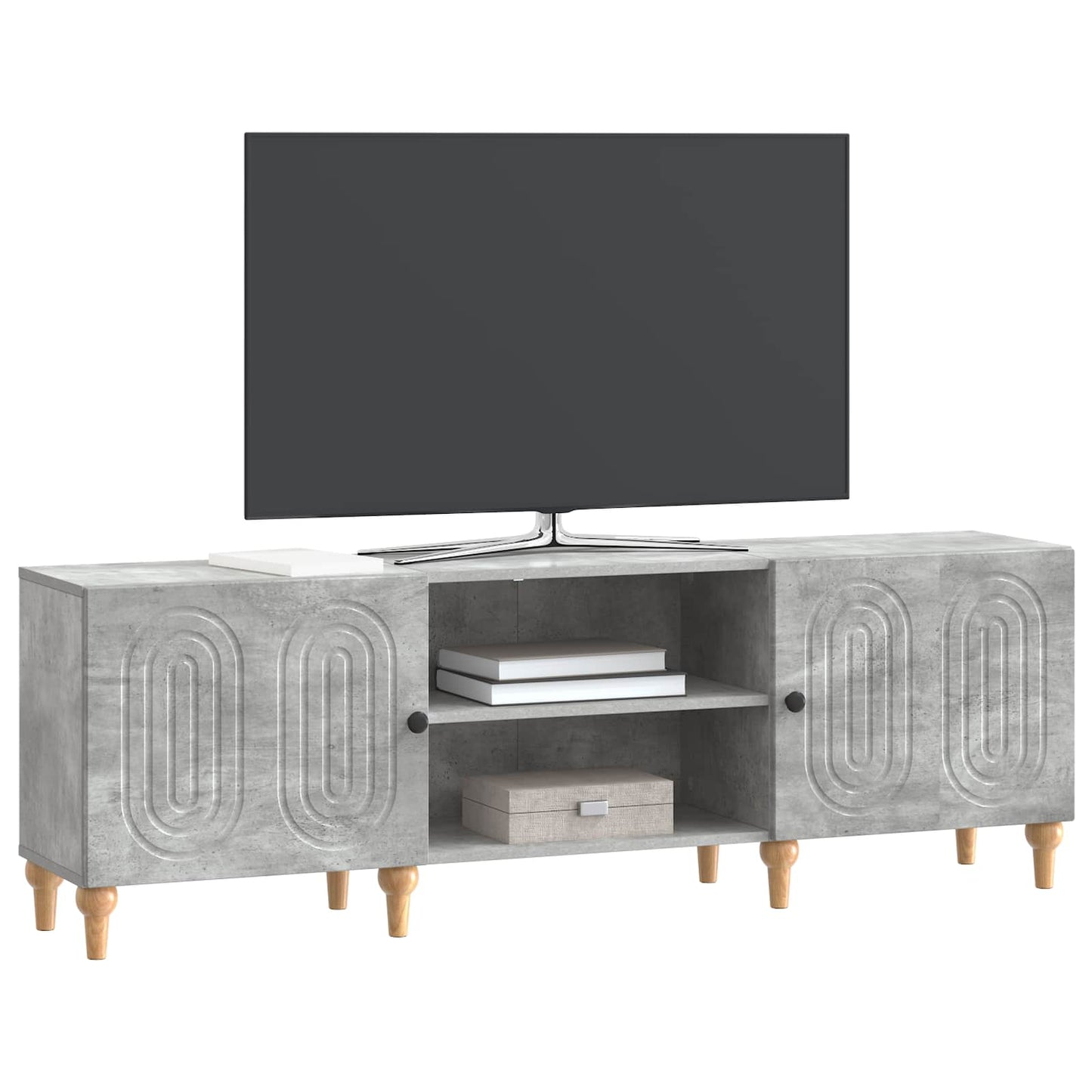 vidaXL TV Cabinet Concrete Grey 150 x 31 x 50 cm Engineered Wood