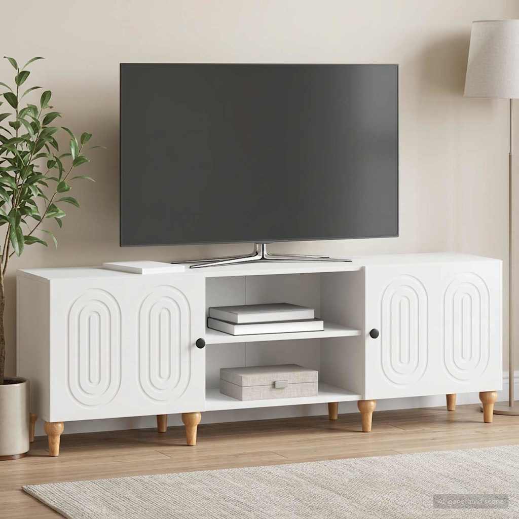 vidaXL TV Cabinet High Gloss White 150 x 31 x 50 cm Engineered Wood