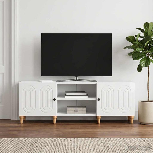 vidaXL TV Cabinet 150 x 31 x 50 cm High Gloss White Engineered Wood
