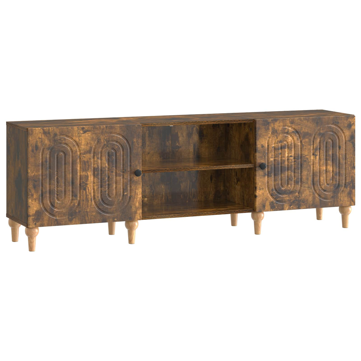 vidaXL TV Cabinet 150 x 31 x 50 cm Smoked Oak Engineered Wood