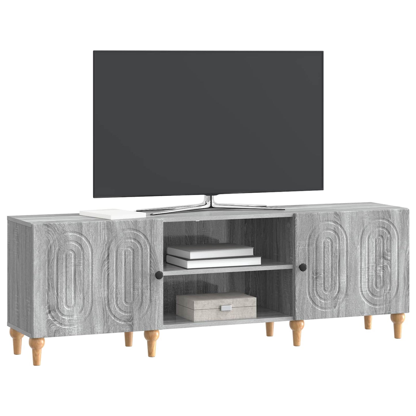 vidaXL TV Cabinet Grey Sonoma 150 x 31 x 50 cm Engineered Wood