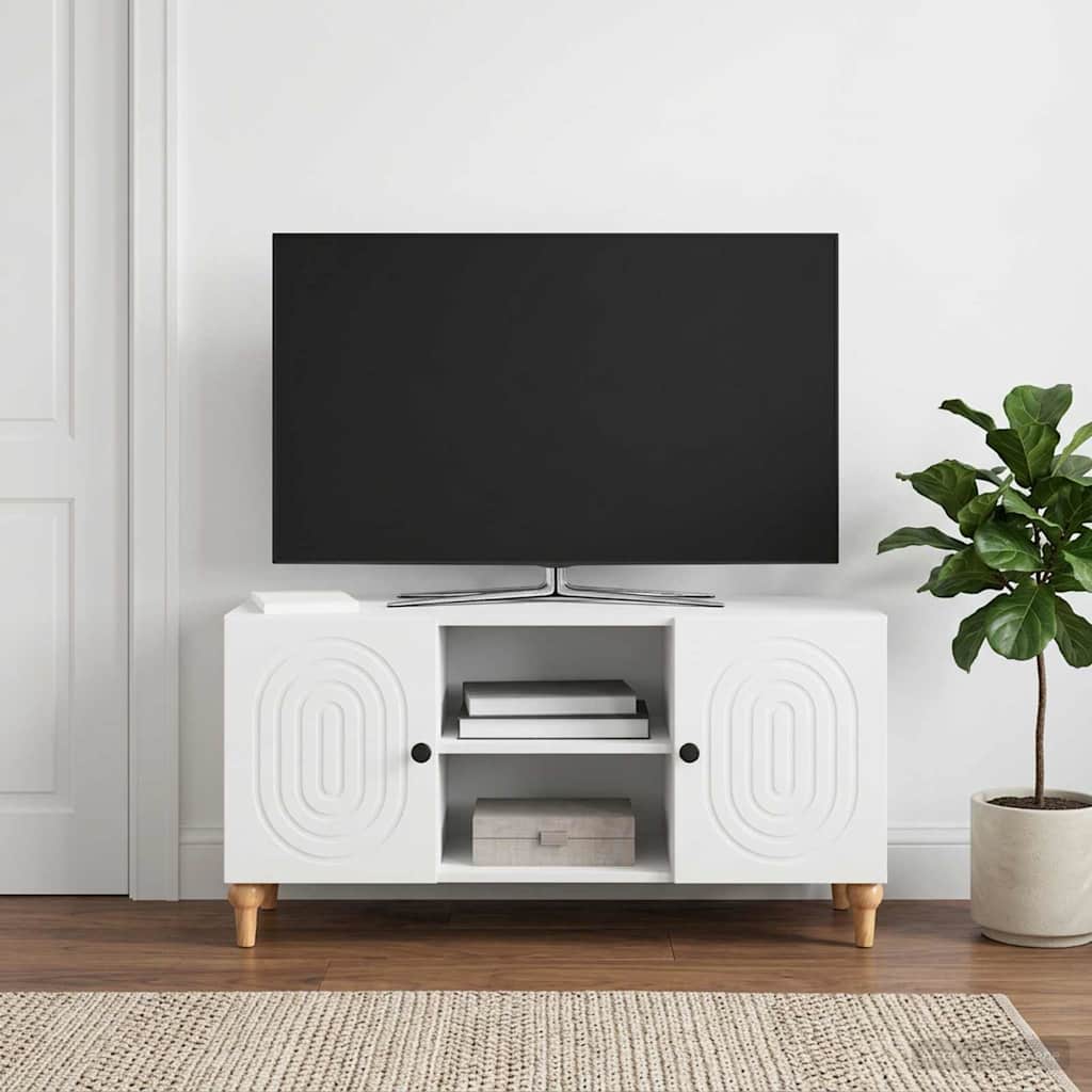 vidaXL TV Cabinet White 102 x 34.5 x 50 cm Engineered Wood