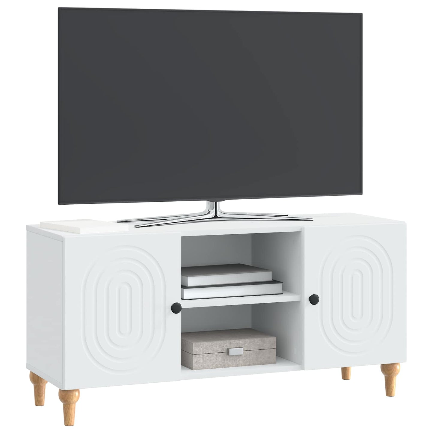 vidaXL TV Cabinet White 102 x 34.5 x 50 cm Engineered Wood