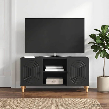 vidaXL TV Cabinet Black 102 x 34.5 x 50 cm Engineered Wood