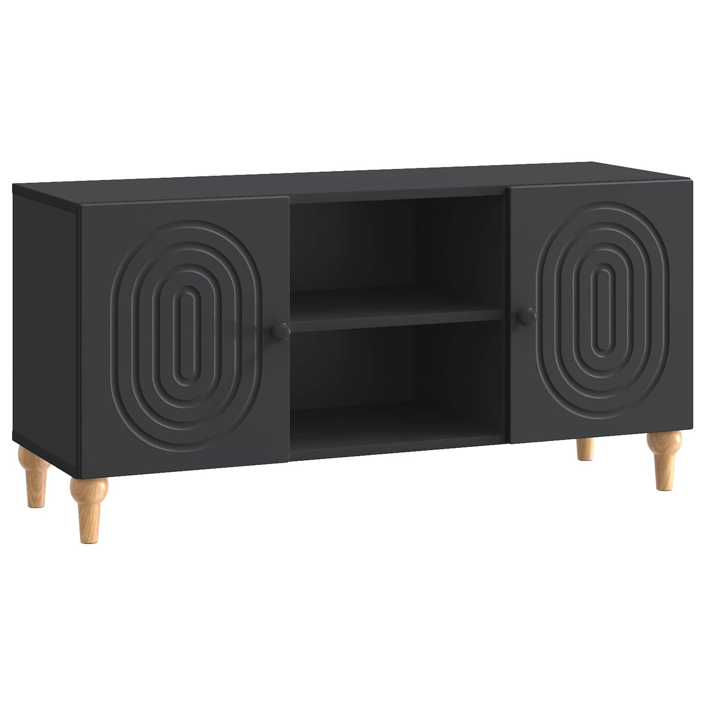 vidaXL TV Cabinet Black 102 x 34.5 x 50 cm Engineered Wood