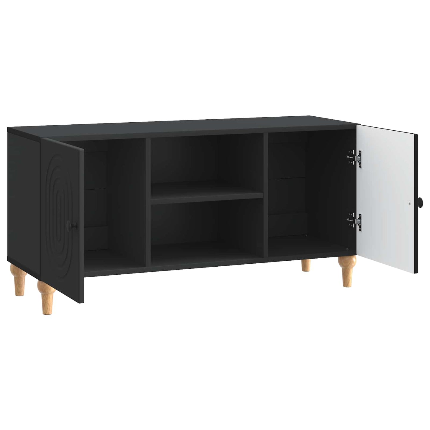 vidaXL TV Cabinet Black 102 x 34.5 x 50 cm Engineered Wood