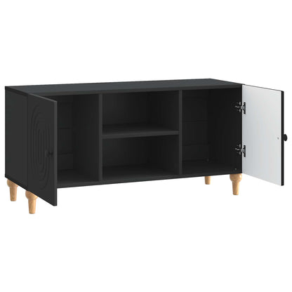 vidaXL TV Cabinet Black 102 x 34.5 x 50 cm Engineered Wood