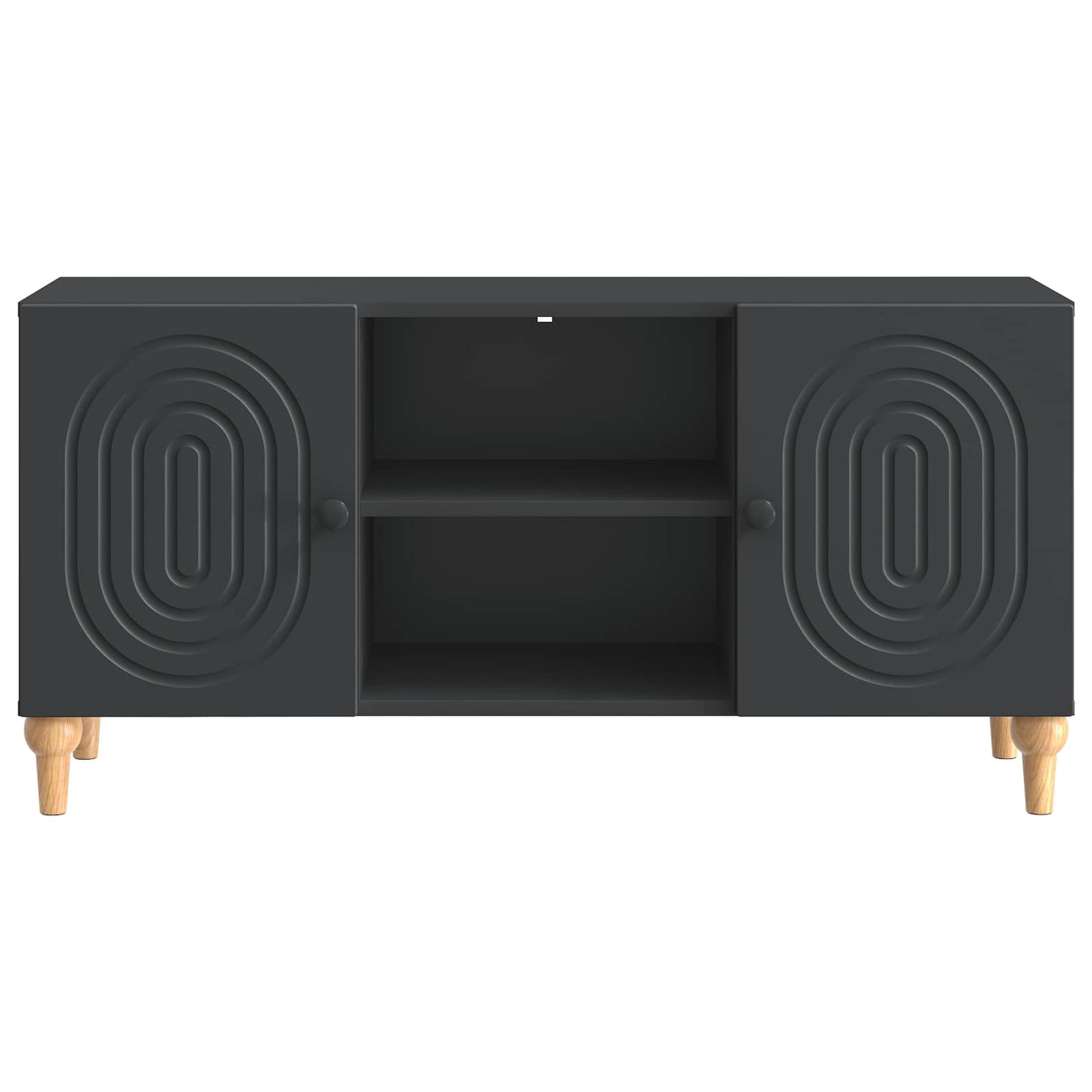 vidaXL TV Cabinet Black 102 x 34.5 x 50 cm Engineered Wood