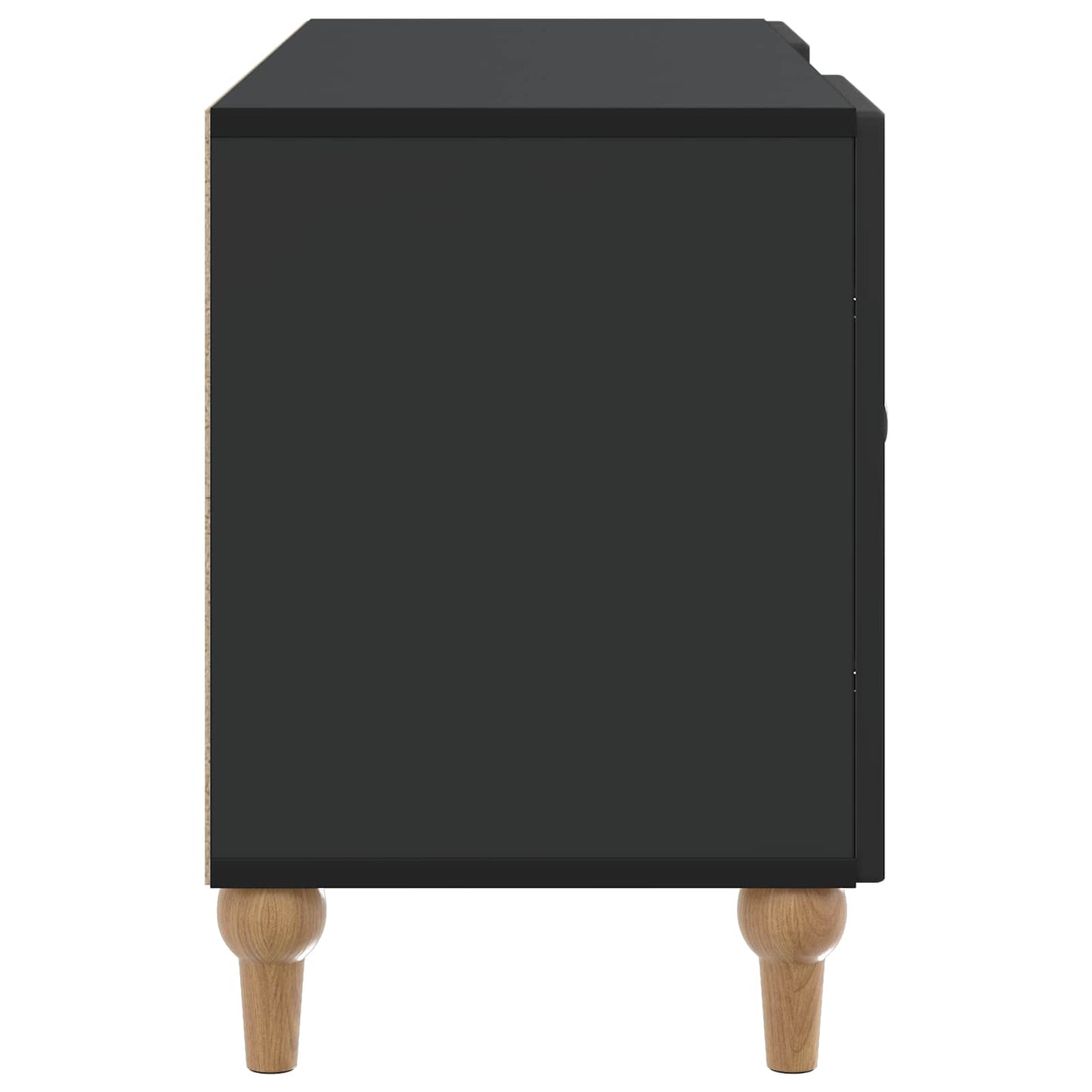 vidaXL TV Cabinet Black 102 x 34.5 x 50 cm Engineered Wood