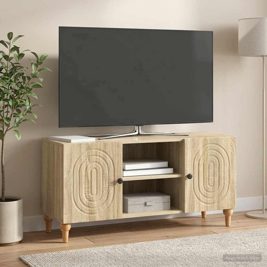 vidaXL TV Cabinet Sonoma Oak 102 x 34.5 x 50 cm Engineered Wood