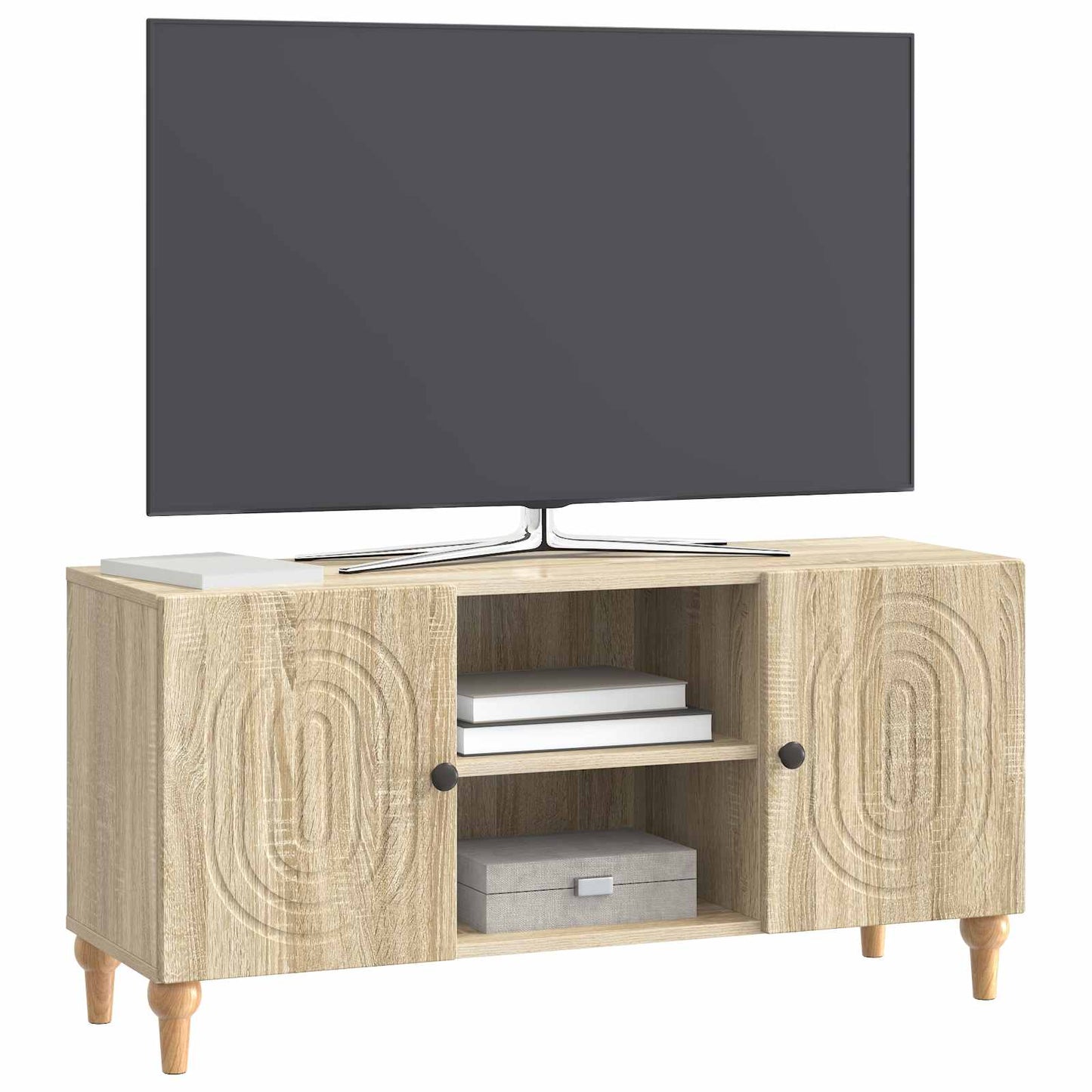 vidaXL TV Cabinet Sonoma Oak 102 x 34.5 x 50 cm Engineered Wood