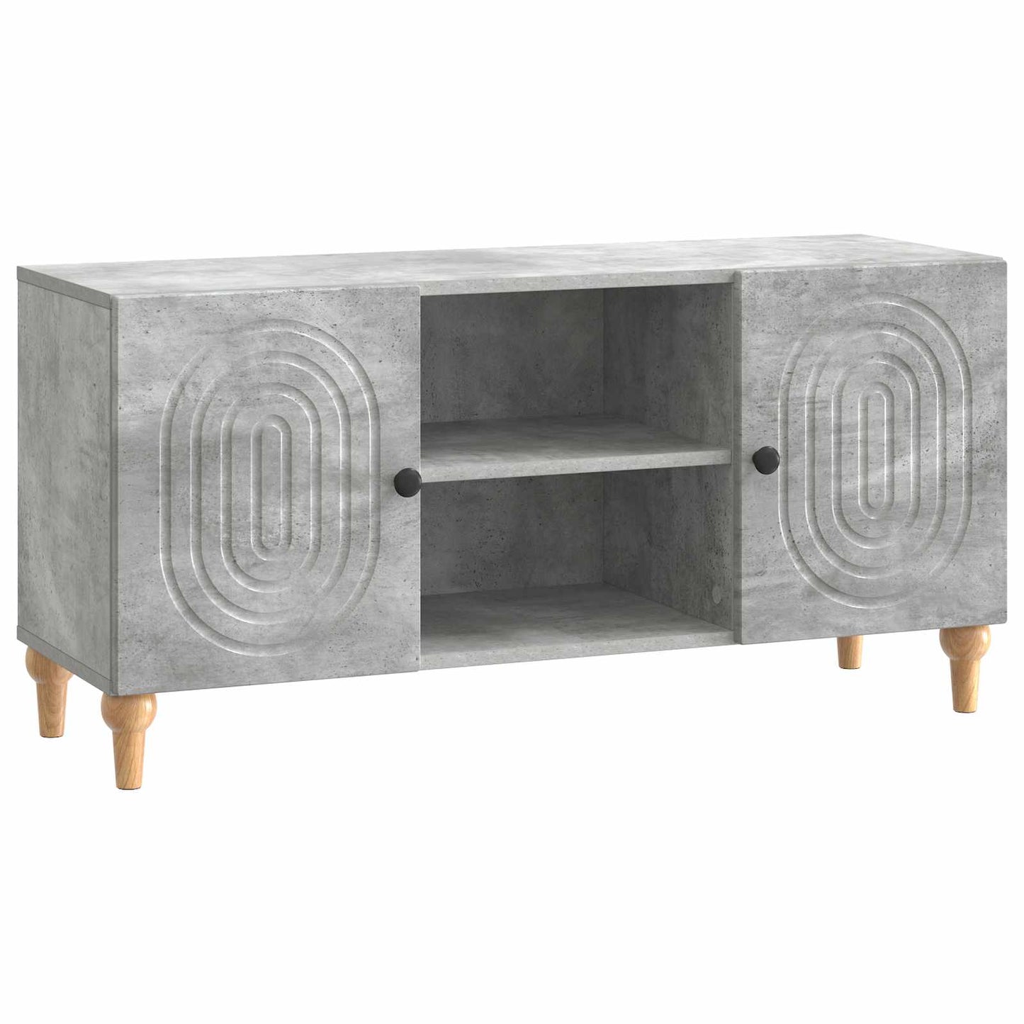 vidaXL TV Cabinet Concrete Grey 102 x 34.5 x 50 cm Engineered Wood