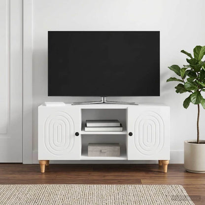 vidaXL TV Cabinet High Gloss White 102 x 34.5 x 50 cm Engineered Wood