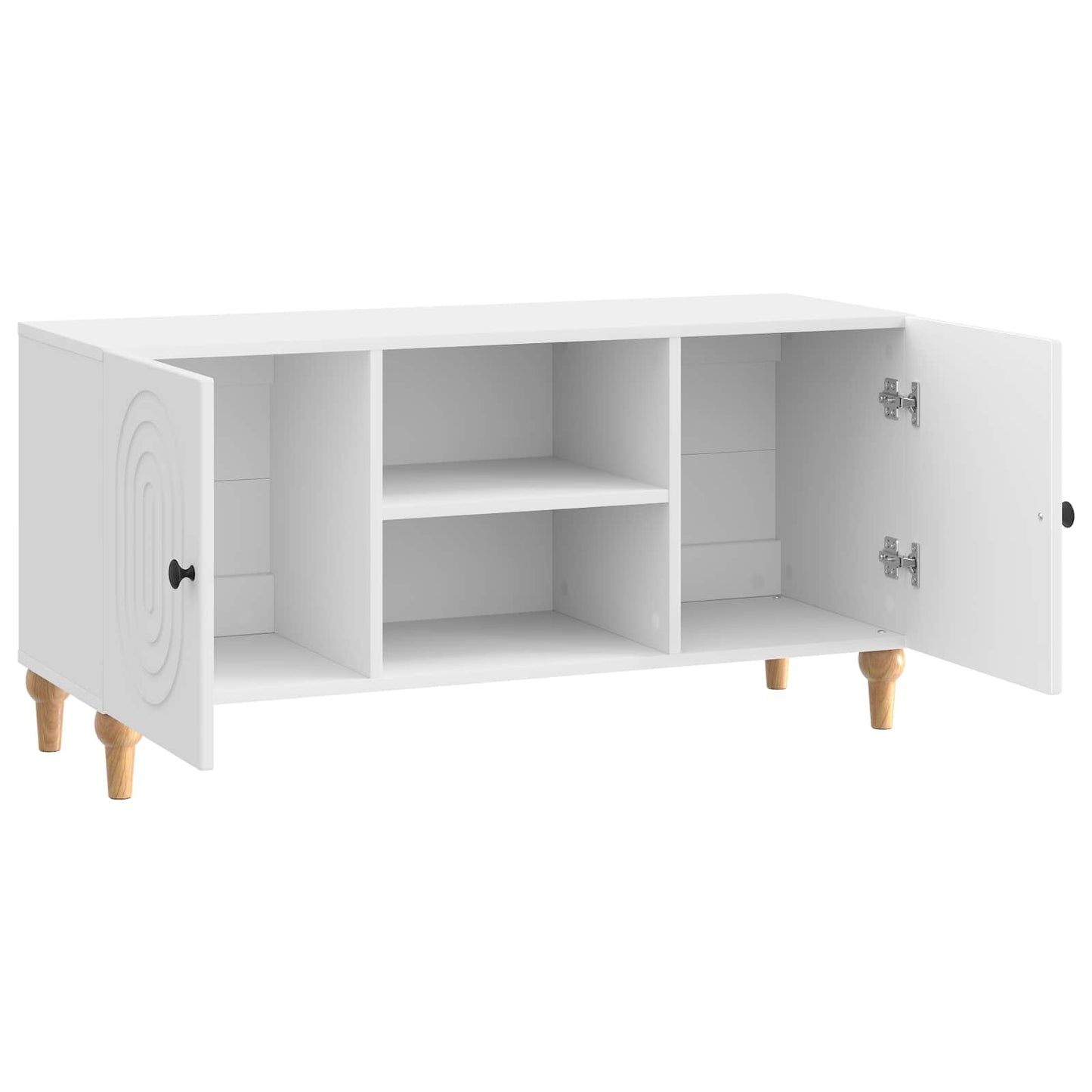 vidaXL TV Cabinet High Gloss White 102 x 34.5 x 50 cm Engineered Wood