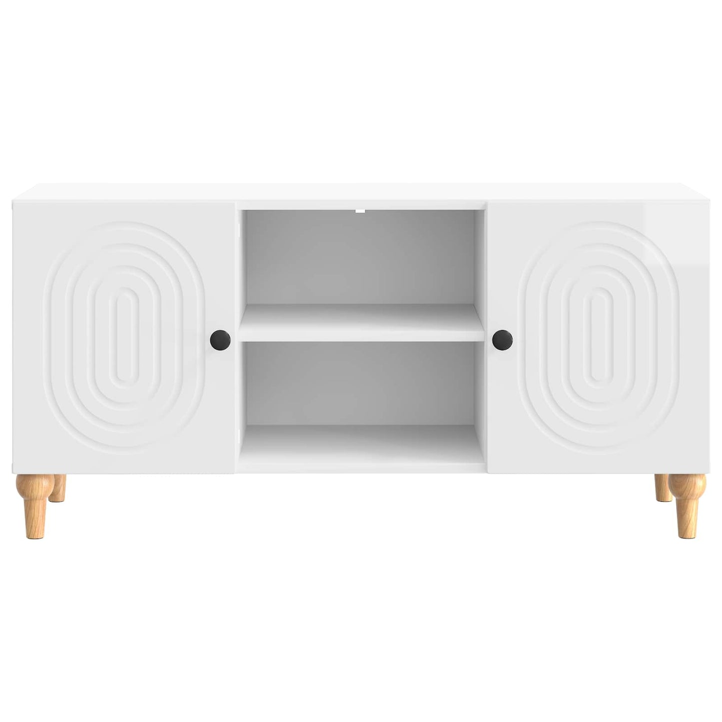 vidaXL TV Cabinet High Gloss White 102 x 34.5 x 50 cm Engineered Wood