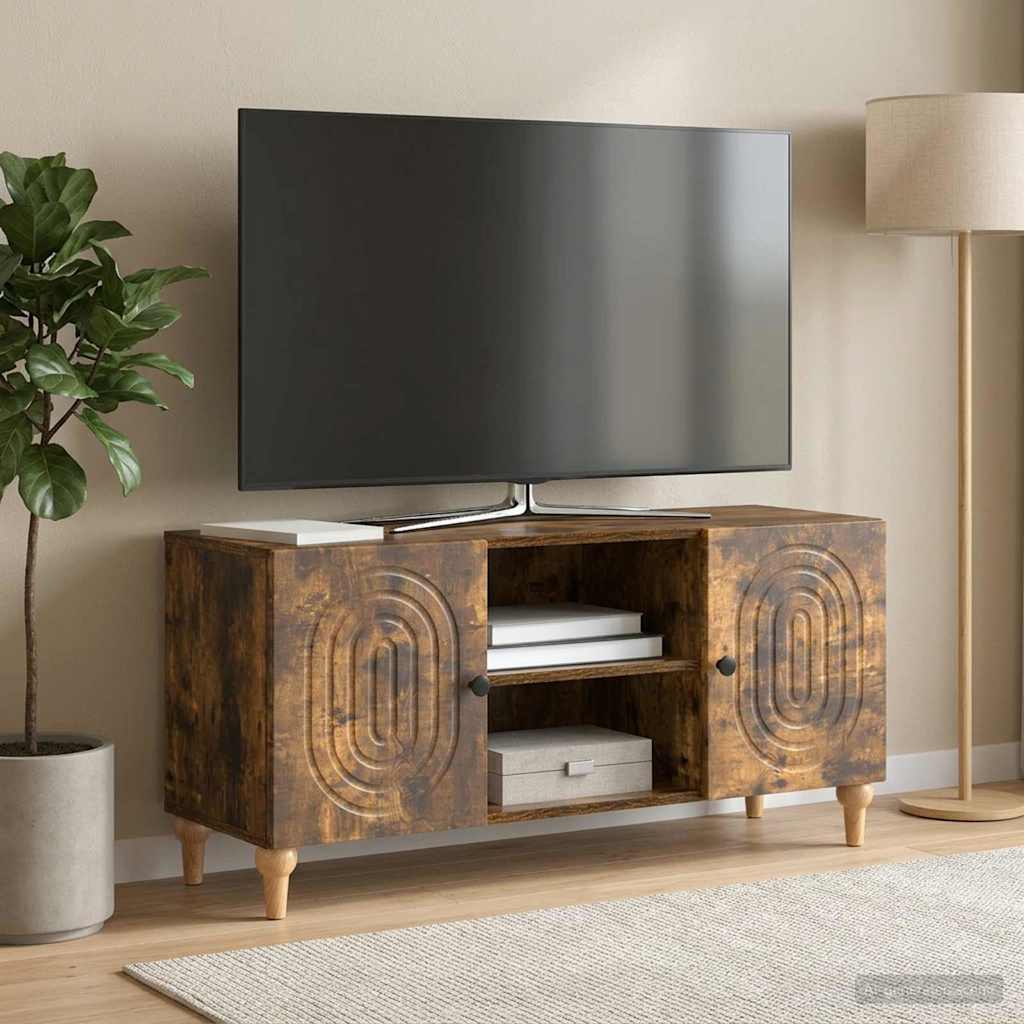 vidaXL TV Cabinet Smoked Oak 102 x 34.5 x 50 cm Engineered Wood
