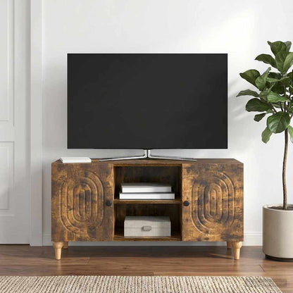 vidaXL TV Cabinet Smoked Oak 102 x 34.5 x 50 cm Engineered Wood