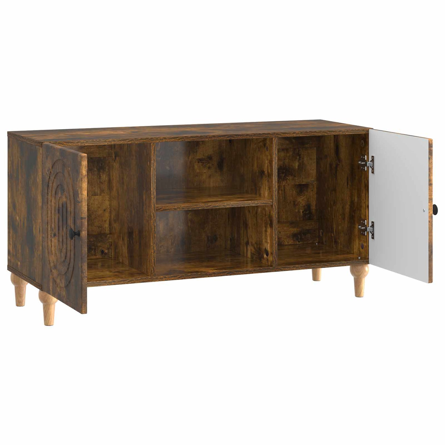 vidaXL TV Cabinet Smoked Oak 102 x 34.5 x 50 cm Engineered Wood