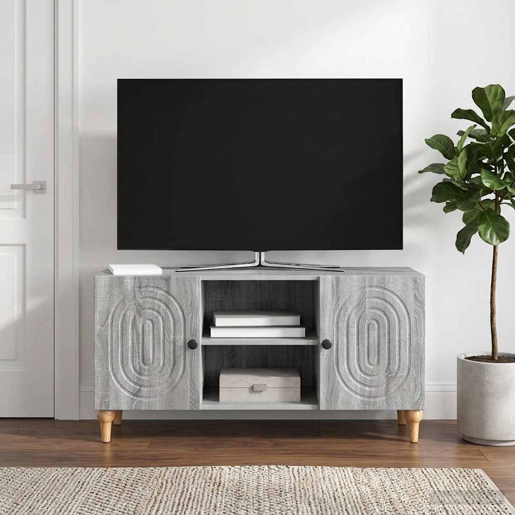 vidaXL TV Cabinet Grey Sonoma 102 x 34.5 x 50 cm Engineered Wood